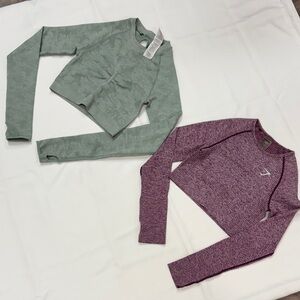 Gymshark Sage Green Long Sleeve Top